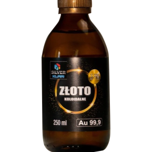 złoto koloidalne 250 ml 25 ppm szklana butelka