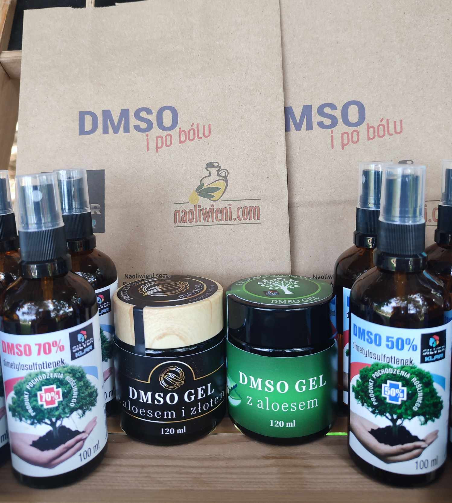 DMSO ŻEL Z ALOESEM I ZŁOTEM 120 ml